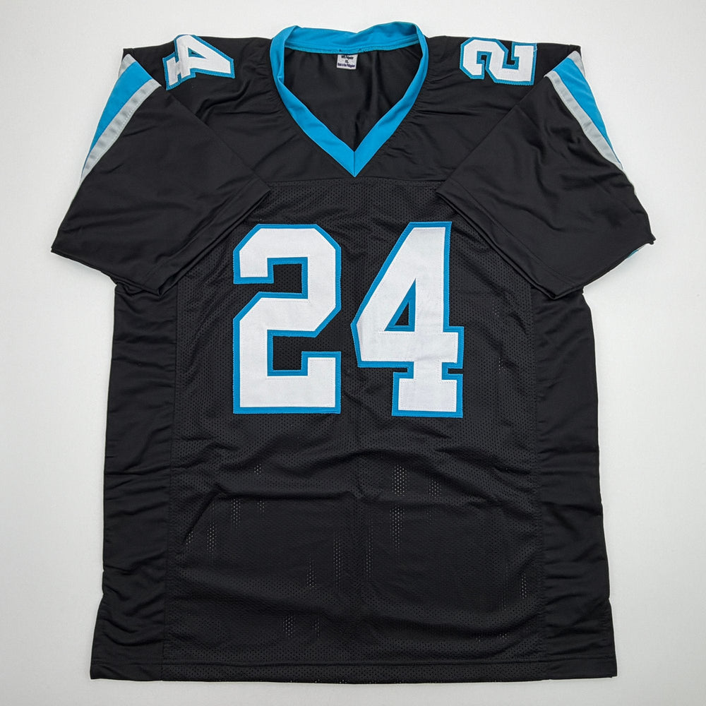 Autographed/Signed Jonathon Brooks Carolina Black Football Jersey JSA COA