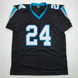 Autographed/Signed Jonathon Brooks Carolina Black Football Jersey JSA COA