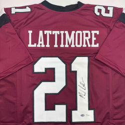 Autographed/Signed Marcus Lattimore South Carolina Maroon College Football Jersey JSA COA