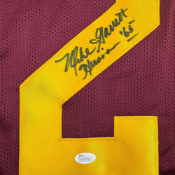 Autographed/Signed Mike Garrett Heisman 65 USC Southern Cal Red College Football Jersey JSA COA