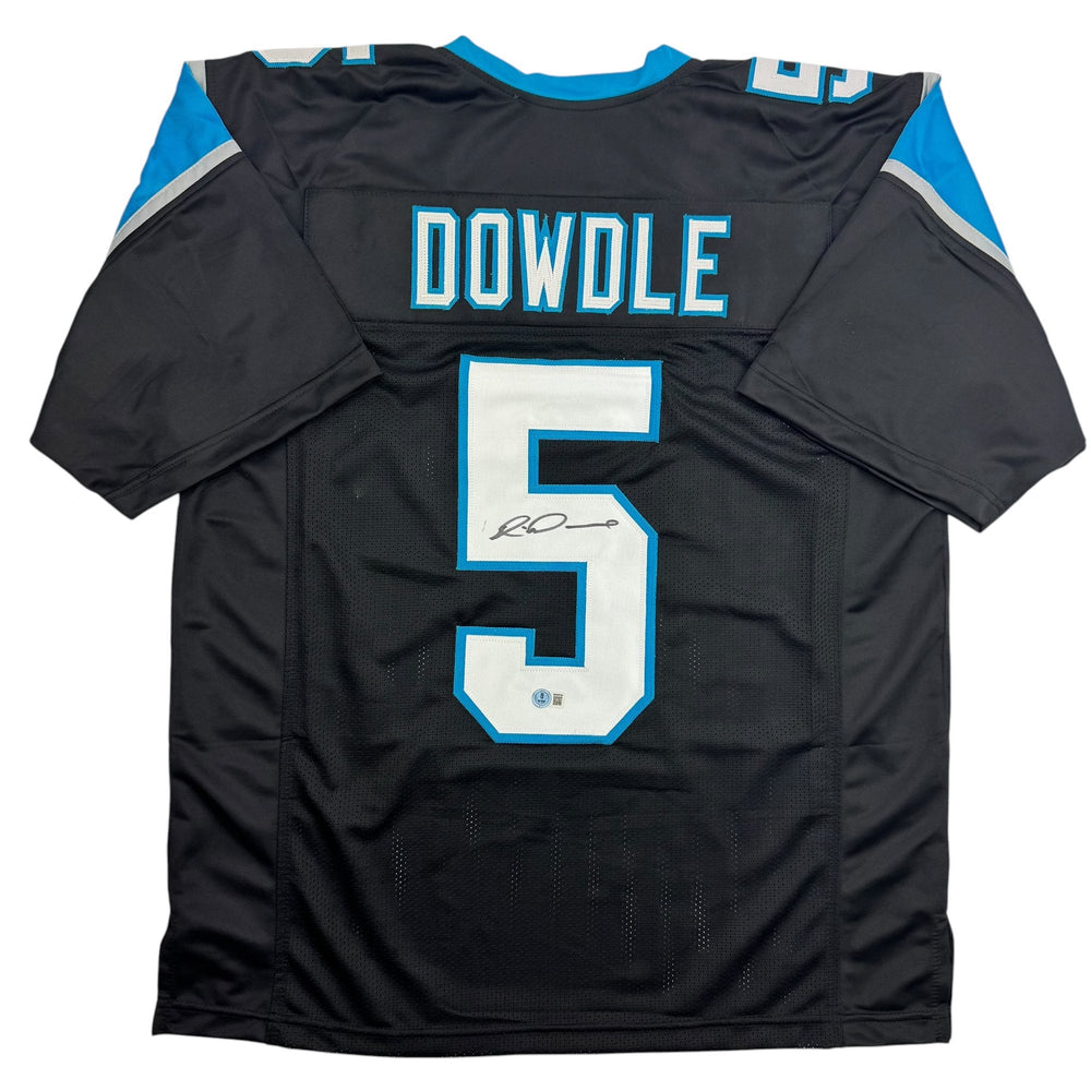 Autographed/Signed Rico Dowdle Carolina Black Football Jersey Beckett BAS COA