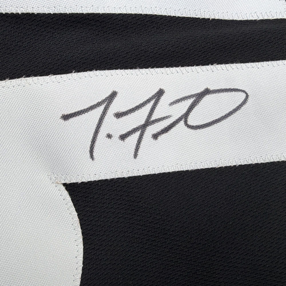 Autographed/Signed Troy Fautanu Pittsburgh Black Football Jersey JSA COA