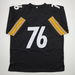 Autographed/Signed Troy Fautanu Pittsburgh Black Football Jersey JSA COA