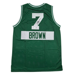 Autographed/Signed Jaylen Brown Boston Green City Edition Basketball Jersey Beckett BAS COA (ONLINE ORDER ONLY)