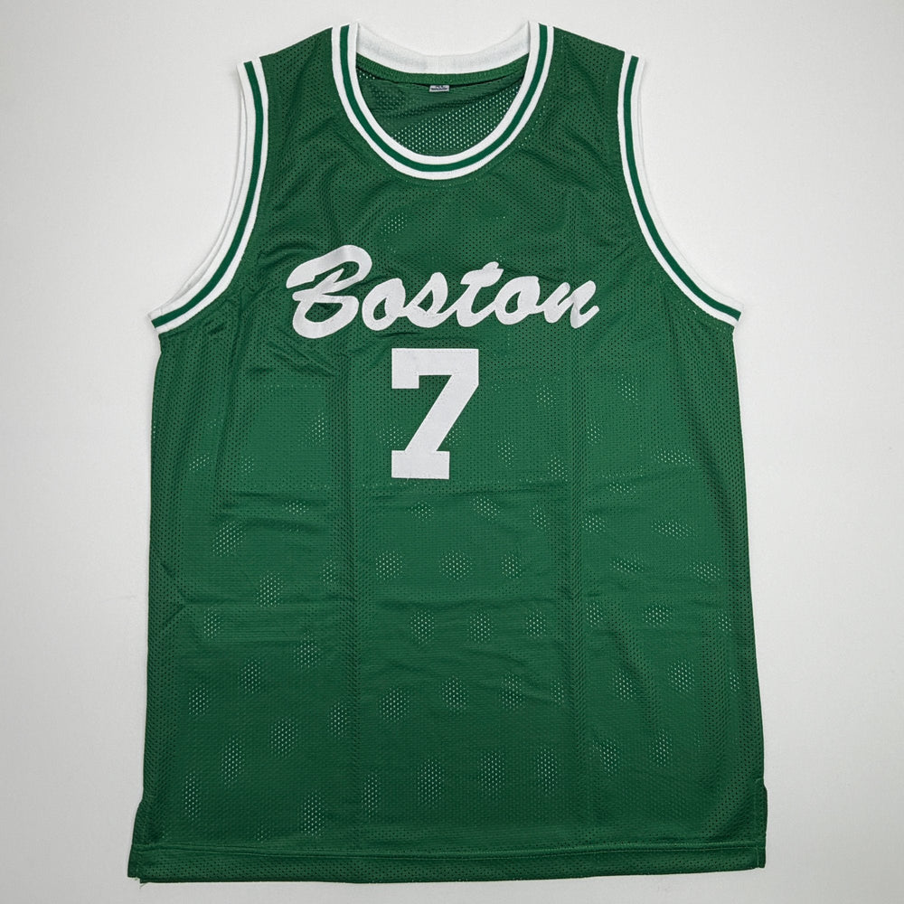 Autographed/Signed Jaylen Brown Boston Green City Edition Basketball Jersey Beckett BAS COA (ONLINE ORDER ONLY)