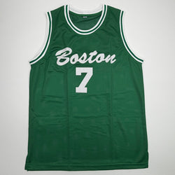 Autographed/Signed Jaylen Brown Boston Green City Edition Basketball Jersey Beckett BAS COA (ONLINE ORDER ONLY)
