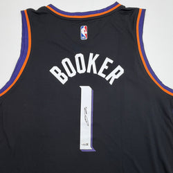 Autographed/Signed Devin Booker Phoenix Suns Black Authentic Basketball Jersey JSA COA