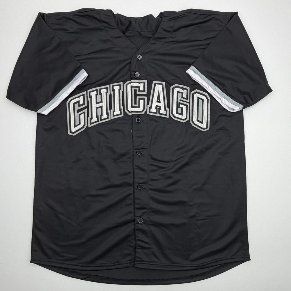 Autographed/Signed Colson Montgomery Chicago Black Baseball Jersey Beckett BAS COA