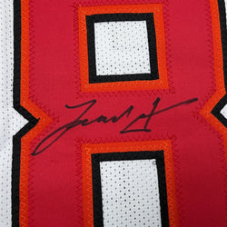 Autographed/Signed Leonard Fournette Tampa Bay White Football Jersey Beckett BAS COA (ONLINE ORDER ONLY)