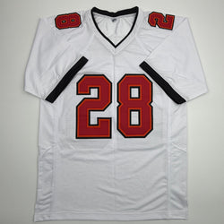 Autographed/Signed Leonard Fournette Tampa Bay White Football Jersey Beckett BAS COA (ONLINE ORDER ONLY)