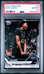 Graded 2025 Topps Now Derik Queen #79 Rookie RC Basketball Card PSA 10 Gem Mint