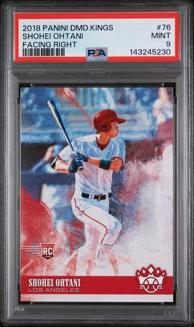 Graded 2018 Panini Diamond Kings Shohei Ohtani #76 Facing Right Rookie RC Baseball Card PSA 9 Mint