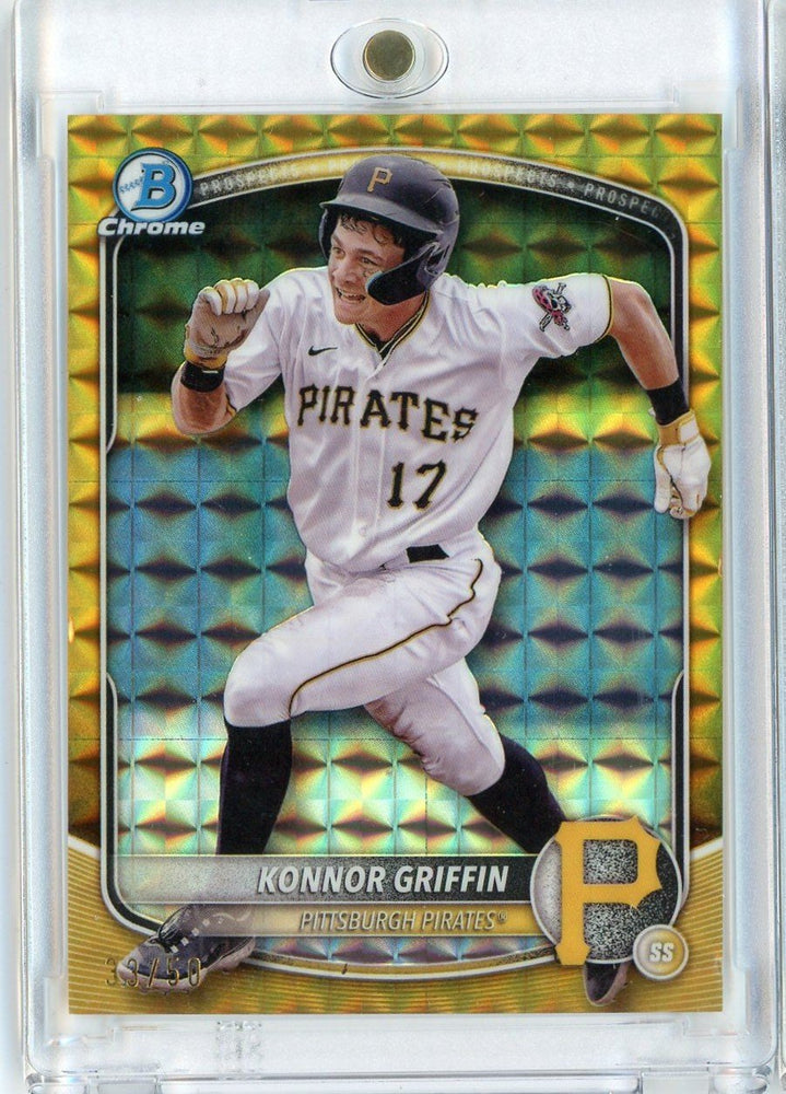 2025 Bowman Chrome Konnor Griffin #BCP86 /50 Gold Refractor Rookie RC Baseball Card