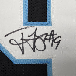Autographed/Signed Ted Ginn Jr. Carolina Black Football Jersey JSA COA