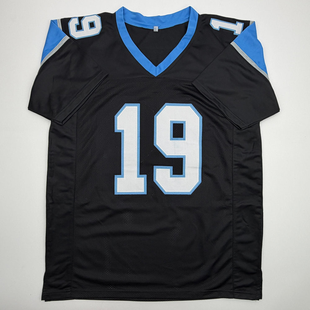 Autographed/Signed Ted Ginn Jr. Carolina Black Football Jersey JSA COA