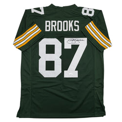 Autographed/Signed Robert Brooks Green Bay Green Football Jersey JSA COA