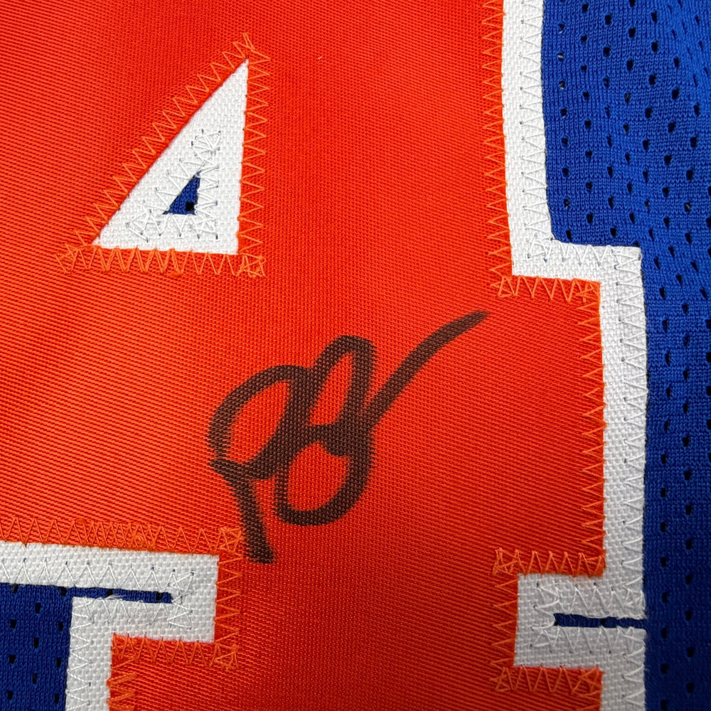 Autographed/Signed Brad Daugherty Cleveland Blue Basketball Jersey JSA COA