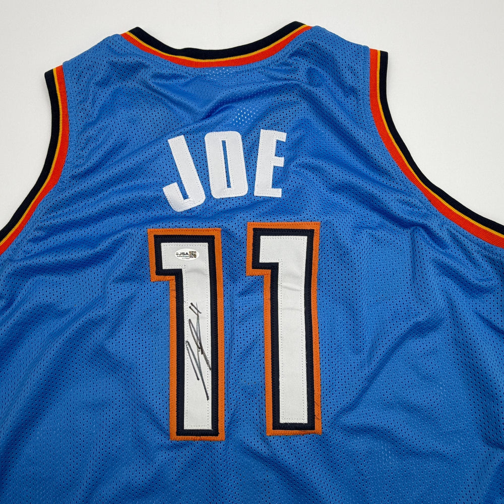 Autographed/Signed Isaiah Joe Oklahoma City OKC Blue Basketball Jersey JSA COA