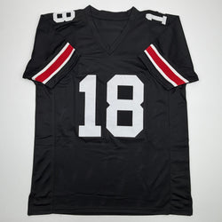 Autographed/Signed Will Howard Ohio State Black College Football Jersey Beckett BAS COA