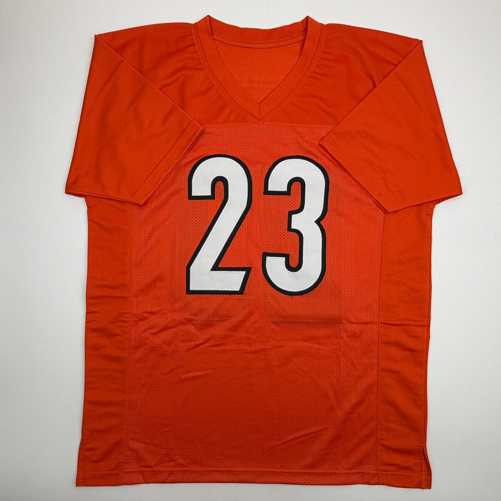 Autographed/Signed Daxton Hill Cincinnati Orange Football Jersey Beckett BAS COA