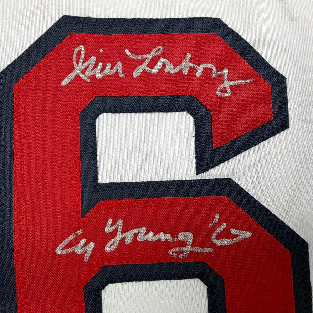 Autographed/Signed Jim Lonborg Cy Young 67 Boston White Baseball Jersey JSA COA