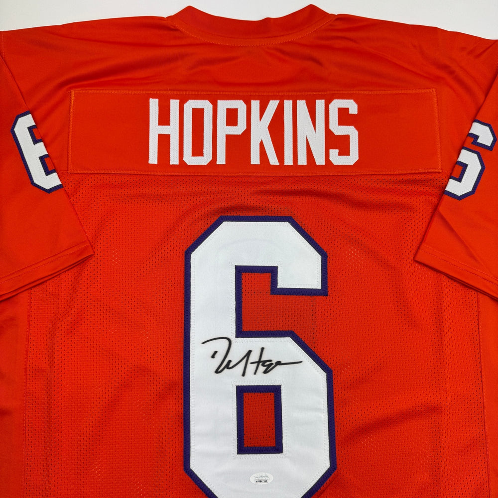 Autographed/Signed DeAndre Hopkins Clemson Orange College Football Jersey JSA COA