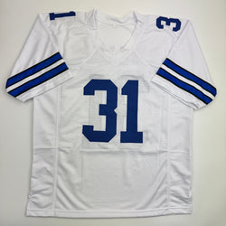 Autographed/Signed Roy Williams Dallas White Football Jersey Beckett BAS COA