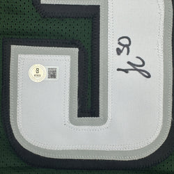 Autographed/Signed Jihaad Campbell Philadelphia Green Football Jersey Beckett BAS COA