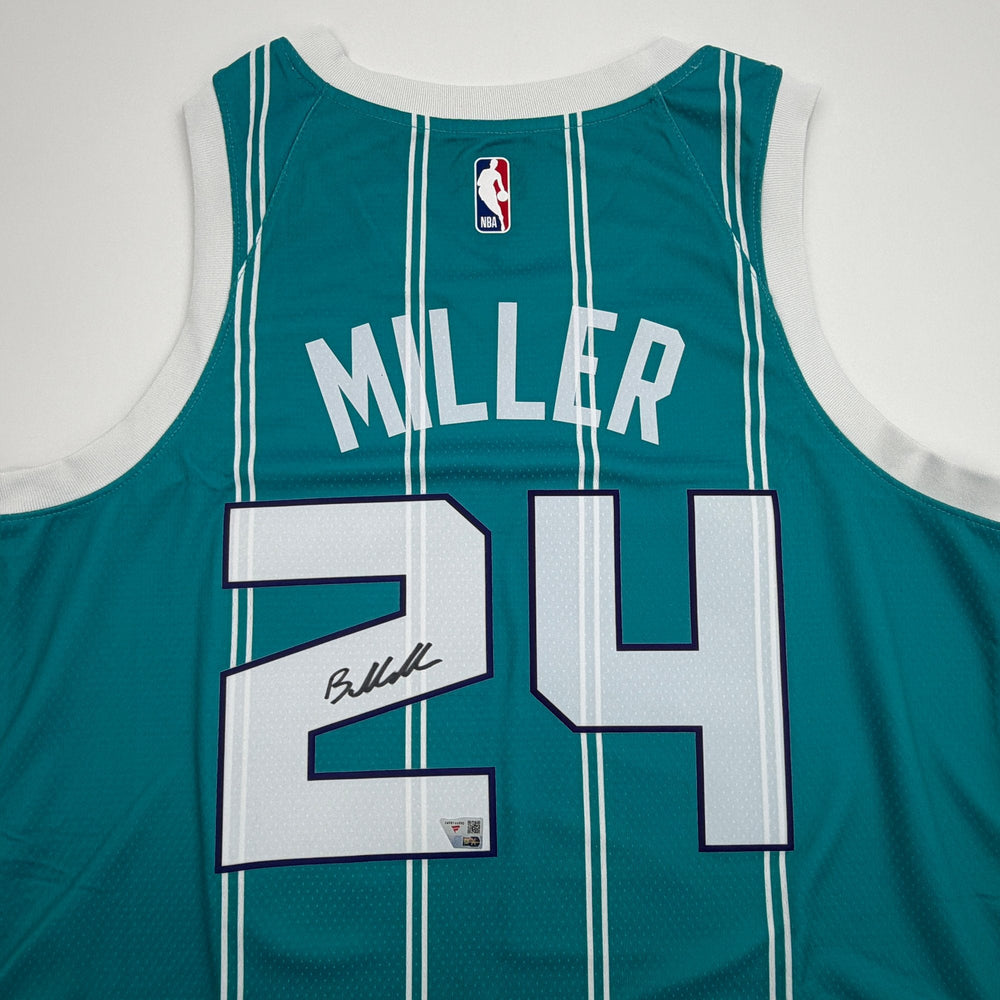 Autographed/Signed Brandon Miller Charlotte Hornets Teal Authentic Basketball Jersey Fanatics COA