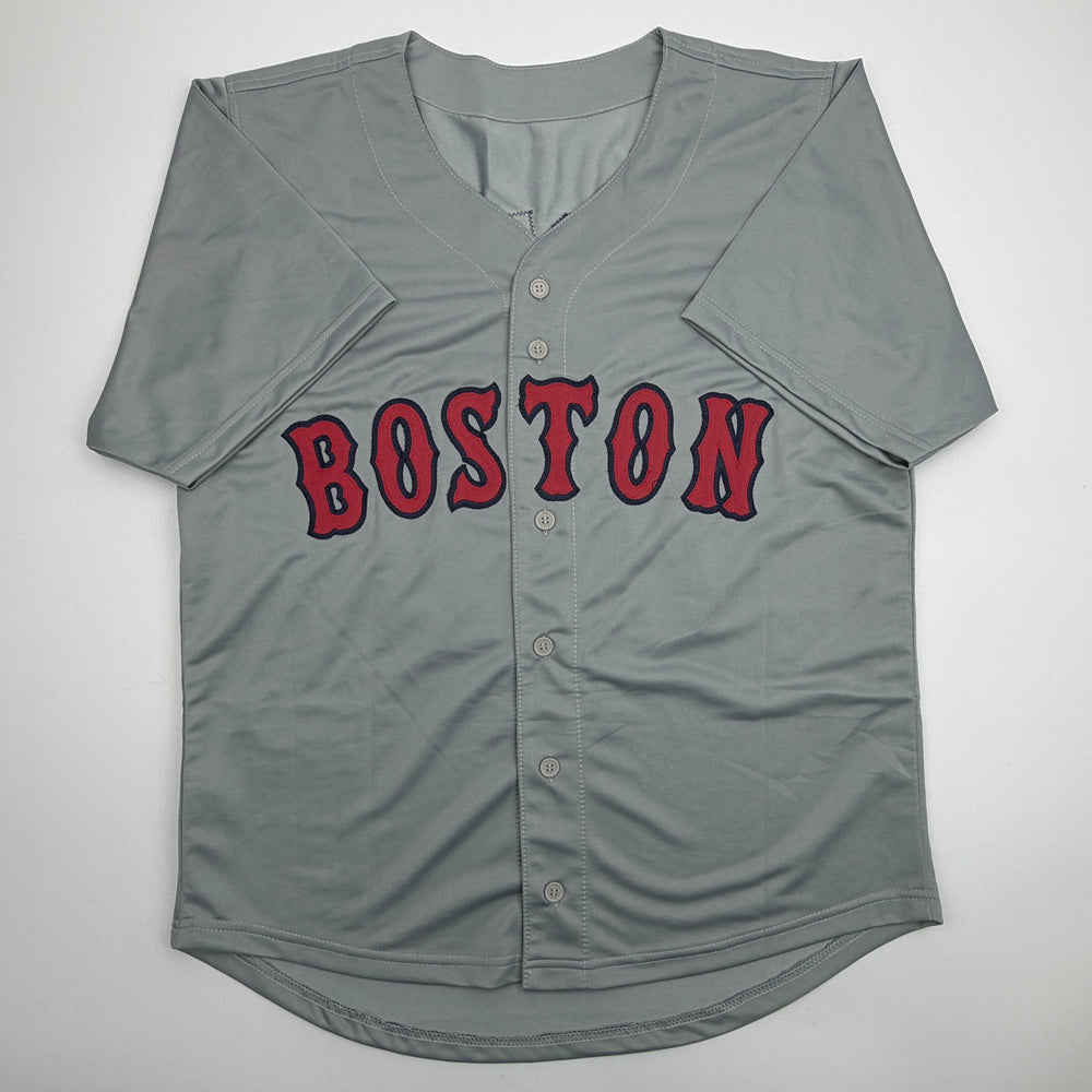 Autographed/Signed Alex Cora Boston Grey Baseball Jersey JSA COA