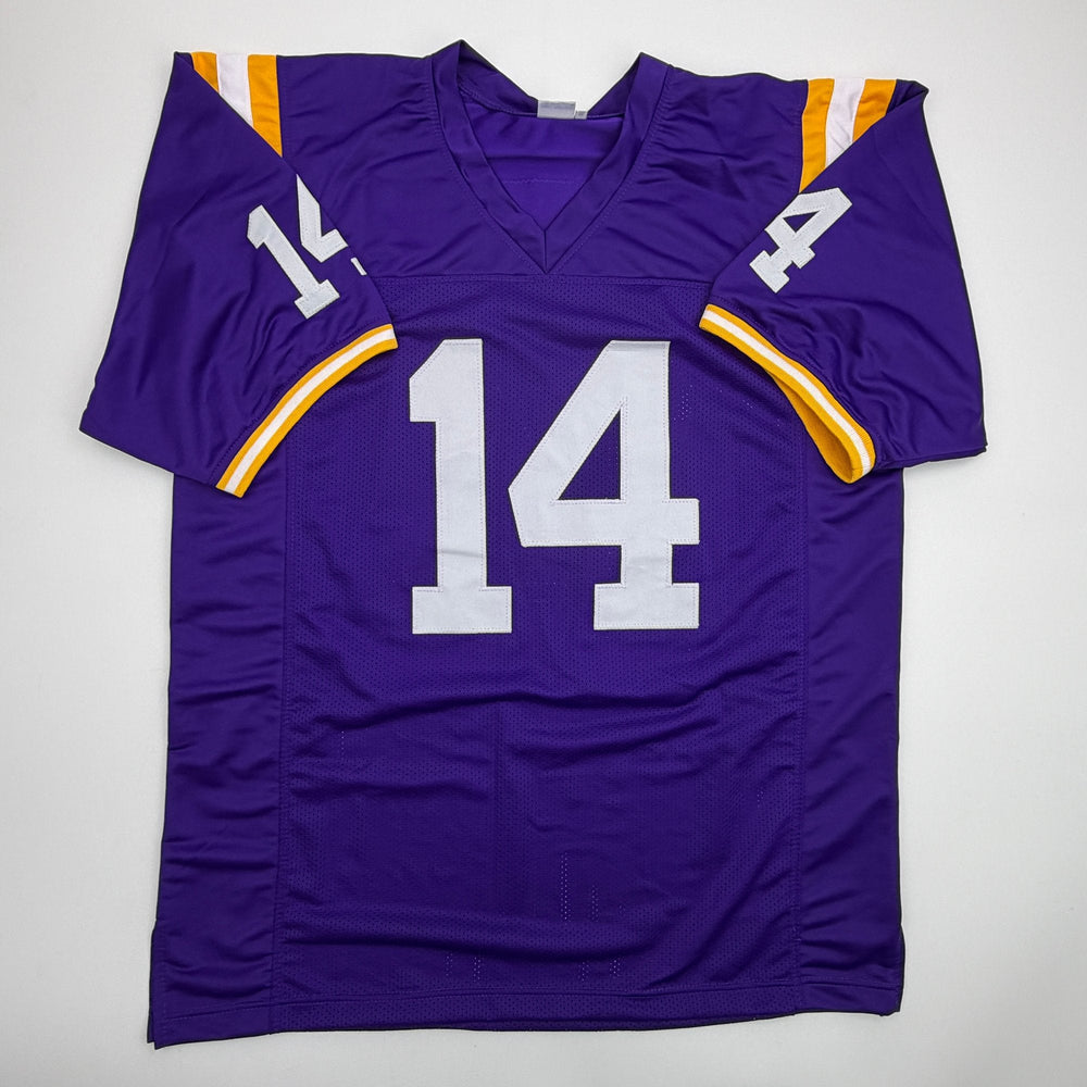 Autographed/Signed Michael Clayton LSU Purple College Football Jersey JSA COA