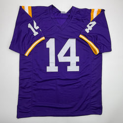 Autographed/Signed Michael Clayton LSU Purple College Football Jersey JSA COA