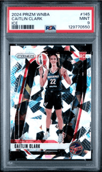 Graded 2024 Panini Prizm WNBA Caitlin Clark #145 Ice Rookie RC Basketball Card PSA 9 Mint