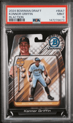 Graded 2024 Topps Bowman Draft Konnor Griffin #BIA7 In Action Rookie RC Baseball Card PSA 9 Mint