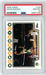 Graded 2008 Topps Kevin Durant #156 Basketball Card PSA 10 Gem Mint