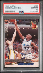 Graded 1993 Fleer Ultra Shaquille O'Neal #135 2nd Year Basketball Card PSA 10 Gem Mint
