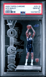 Graded 2025 Topps Chrome Ace Bailey #VS10 Voices Rookie RC Basketball Card PSA 10 Gem Mint