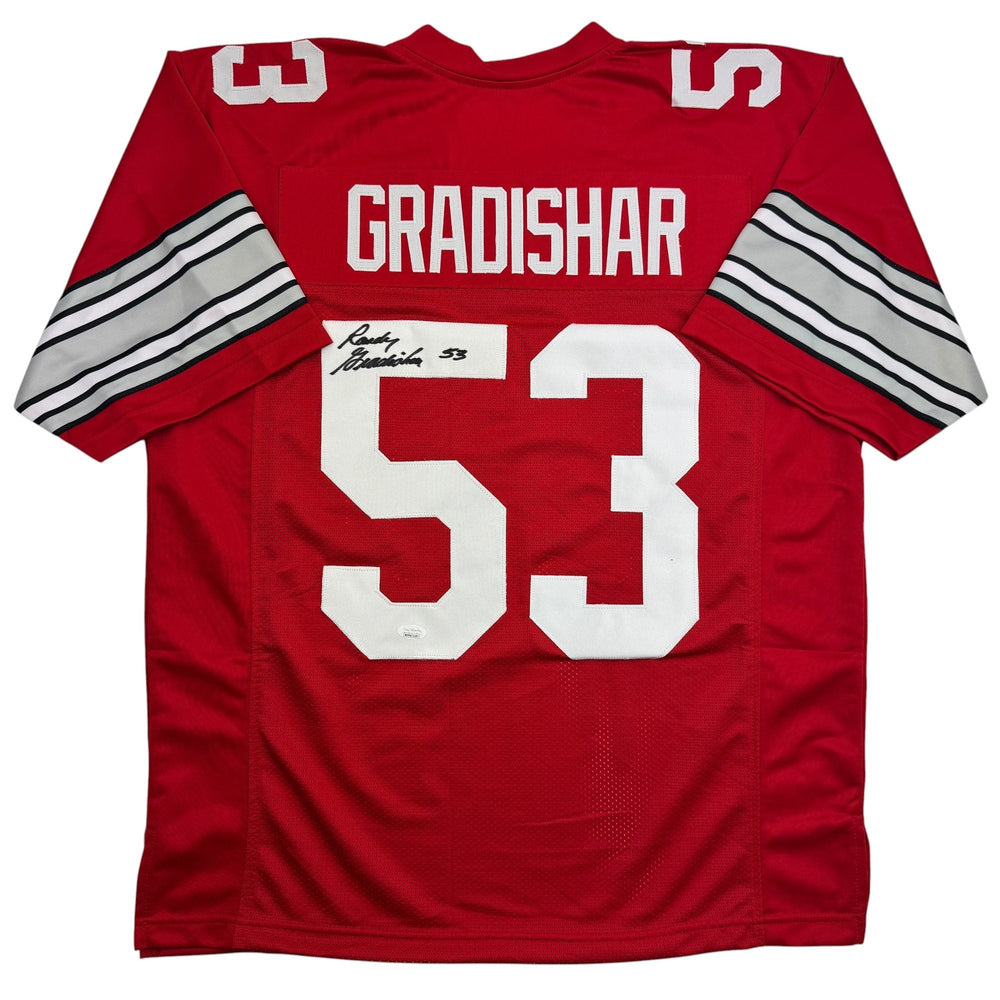 Autographed/Signed Randy Gradishar Ohio State Red College Football Jersey JSA COA
