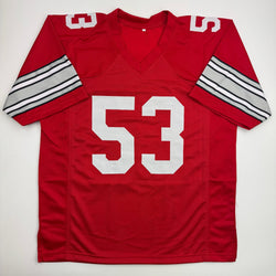 Autographed/Signed Randy Gradishar Ohio State Red College Football Jersey JSA COA