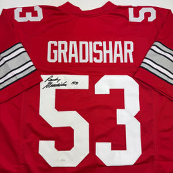 Autographed/Signed Randy Gradishar Ohio State Red College Football Jersey JSA COA