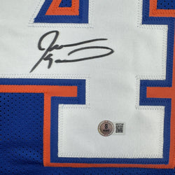 Autographed/Signed Javon Kearse Florida Blue College Football Jersey Beckett BAS COA