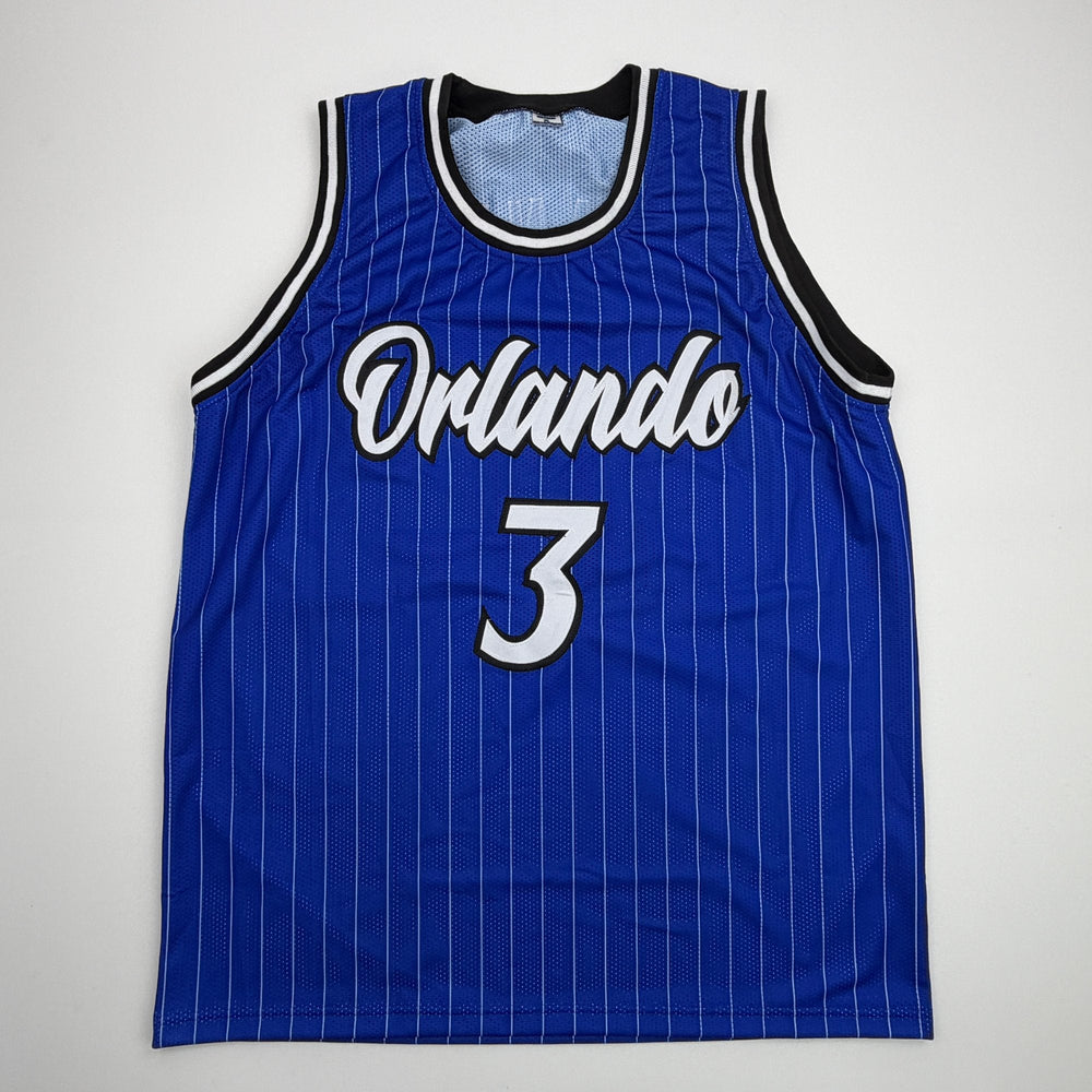 Autographed/Signed Desmond Bane Orlando Blue Pinstripe Basketball Jersey Beckett BAS COA (ONLINE ORDER ONLY)