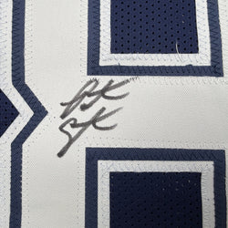 Autographed/Signed Patrick Crayton Dallas Blue Football Jersey JSA COA