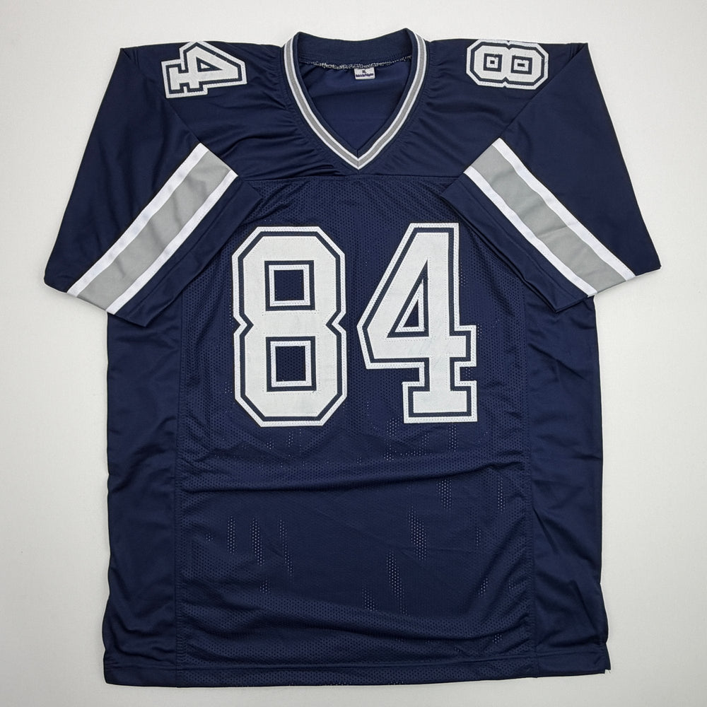 Autographed/Signed Patrick Crayton Dallas Blue Football Jersey JSA COA