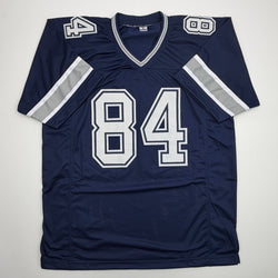 Autographed/Signed Patrick Crayton Dallas Blue Football Jersey JSA COA