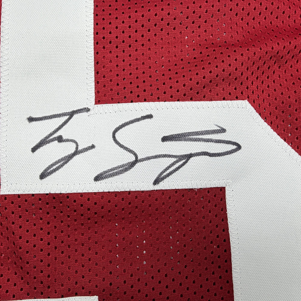Autographed/Signed Tyler Ty Simpson Alabama Red College Football Jersey Beckett BAS COA (ONLINE ORDER ONLY)
