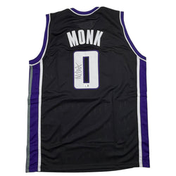 Autographed/Signed Malik Monk Sacramento Black Basketball Jersey Beckett BAS COA