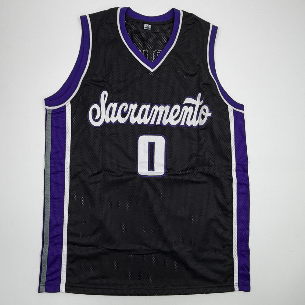 Autographed/Signed Malik Monk Sacramento Black Basketball Jersey Beckett BAS COA