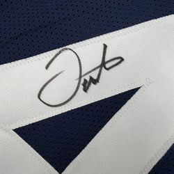 Autographed/Signed Jesse Luketa Penn State Blue College Football Jersey JSA COA