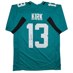 Autographed/Signed Christian Kirk Jacksonville Teal Football Jersey Beckett BAS COA